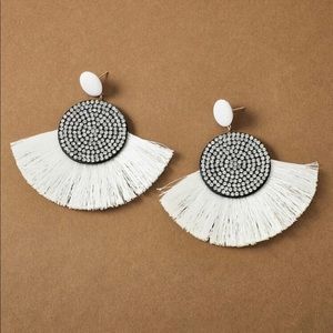 Rhinestone tassel earrings